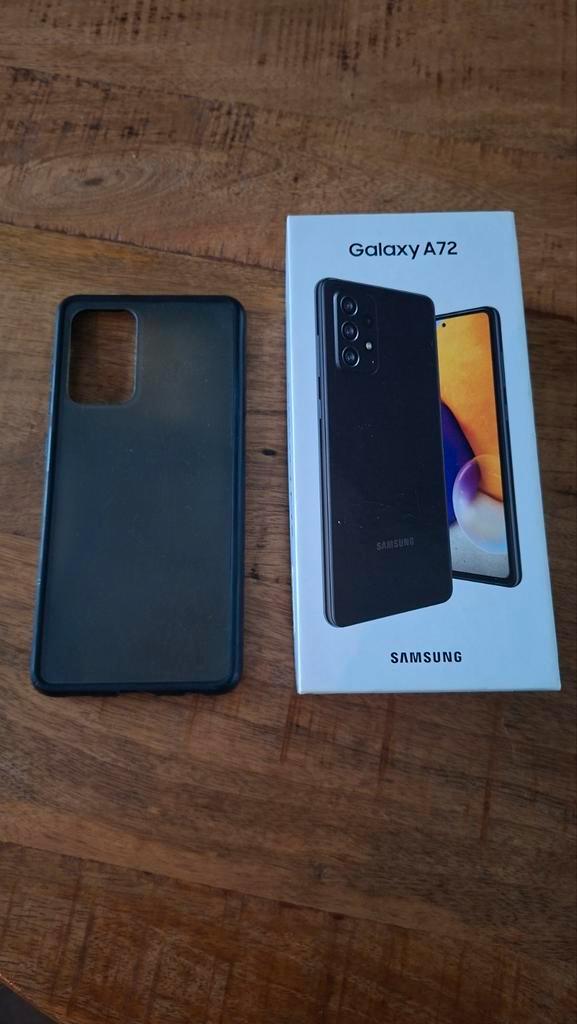 Samsung A72 128GB Zwart + Hoesje (2e beschikbaar), Telecommunicatie, Mobiele telefoons | Samsung, Gebruikt, Galaxy A, 128 GB, Zonder abonnement