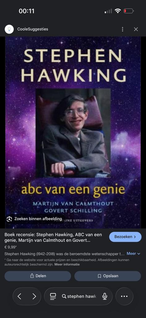 Stephen Hawking - Martijn van Calmthout - ABC van een genie, Boeken, Wetenschap, Zo goed als nieuw, Ophalen of Verzenden