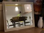 Spiegel in witte lijst, Huis en Inrichting, Minder dan 100 cm, Rechthoekig, Zo goed als nieuw, 100 tot 125 cm