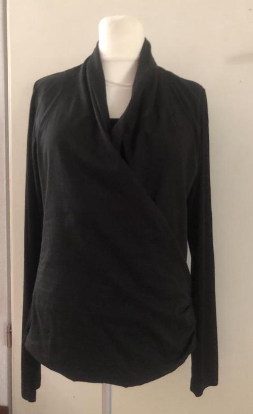 mooi zwart shirt - La Ligna - katoen - 38 - nieuw, Kleding | Dames, Tops, Nieuw, Zwart, Lange mouw, Ophalen of Verzenden