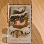 ansichtkaart Gelukkig Nieuwjaar (poststempel Rotterdam 1929), Antiek en Kunst, Ophalen of Verzenden