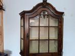 vintage mahonie houten wandvitrinekastje voor aan de muur, Huis en Inrichting, Kasten | Vitrinekasten, Ophalen, 50 tot 100 cm