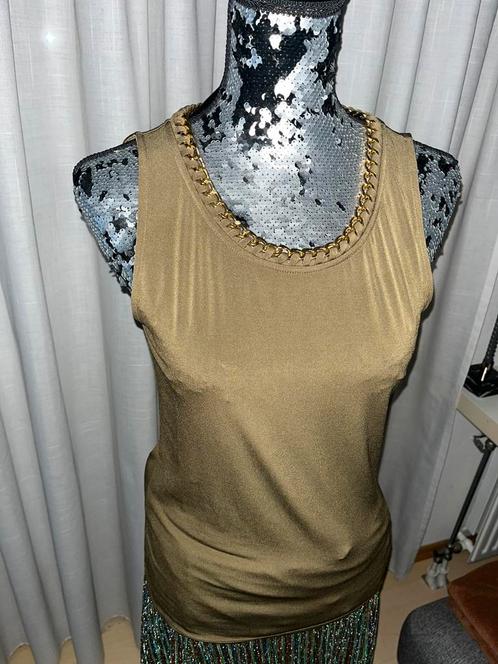 MICHAEL KORS olijf groen topje erg mooi maat S, Kleding | Dames, Tops, Zo goed als nieuw, Maat 36 (S), Groen, Zonder mouw, Ophalen of Verzenden