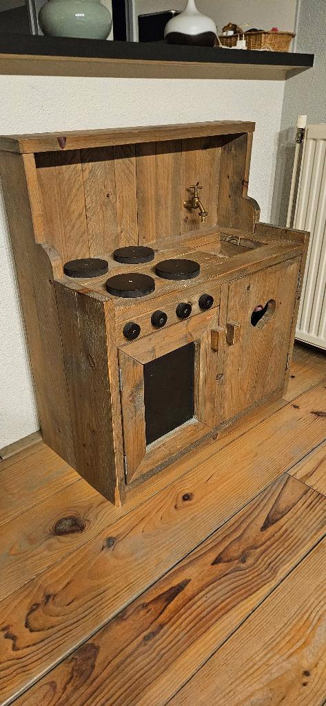 Steigerhout speelgoed keuken, Kinderen en Baby's, Speelgoed | Speelkeukens, Zo goed als nieuw, Speelkeuken, Hout, Ophalen