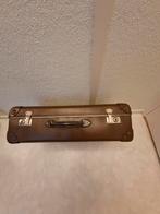 Vintage Bruine Koffer, 60 tot 70 cm, Overige materialen, Gebruikt, Slot