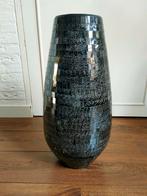 Zwarte mozaïek vaas met glas, Ophalen, Gebruikt, 50 tot 75 cm, Minder dan 5 flessen