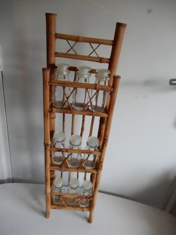  bamboe kruidenrek, vintage/ retro  beschikbaar voor biedingen