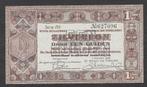 1 gulden 1938 unc zilverbon, Postzegels en Munten, Bankbiljetten | Nederland, Los biljet, 1 gulden, Ophalen of Verzenden