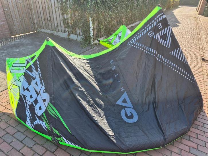 GA kiteset 7/9/11 m2 + bar+pomp, Watersport en Boten, Kitesurfen, Gebruikt, Kitesurf-set, 9 m², Geen board, Ophalen of Verzenden