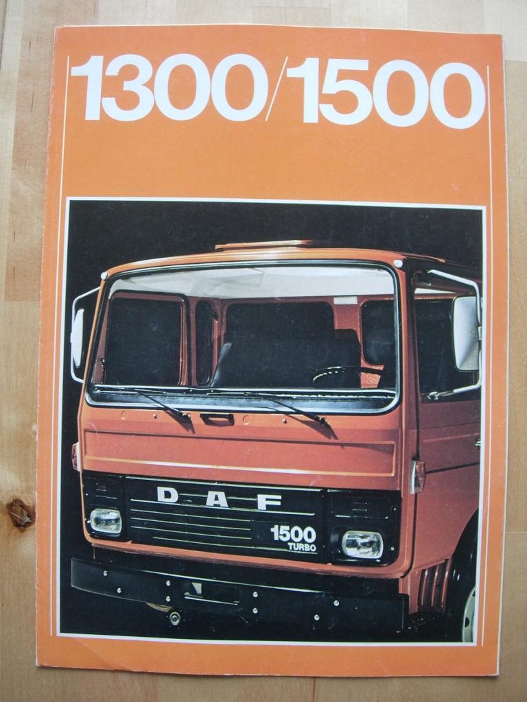 DAF 1300 / 1500 Brochure 1978, Ophalen of Verzenden, Zo goed als nieuw, Overige merken, DAF