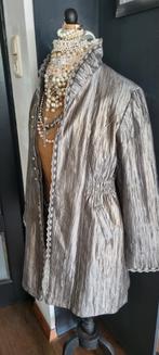 APART ! zilver jasje blazer Maat L XL longblazer 40 42 zijde, Overige typen, Liang, Overige kleuren, Maat 42/44 (L)