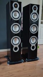 Monitor Audio Gold GS60, set zwart pianolak, Audio, Tv en Foto, Luidsprekers, Zo goed als nieuw, 120 watt of meer, Front, Rear of Stereo speakers