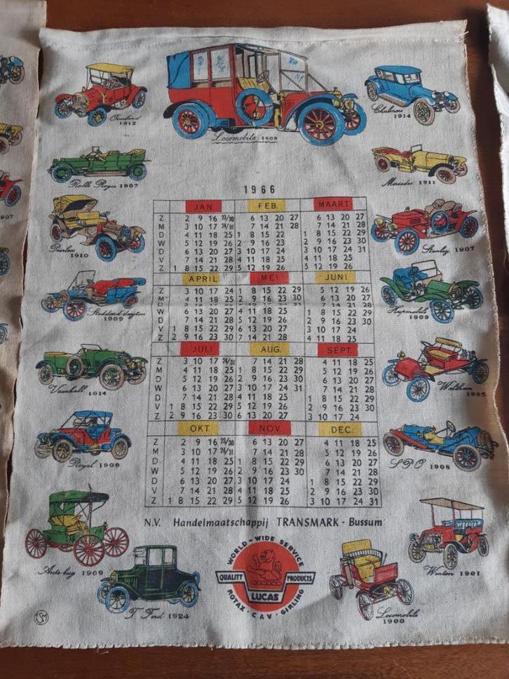 kalender met oldtimers 1965 & 1966 & 1967, Diversen, Kalenders, Zo goed als nieuw, Jaarkalender, Ophalen