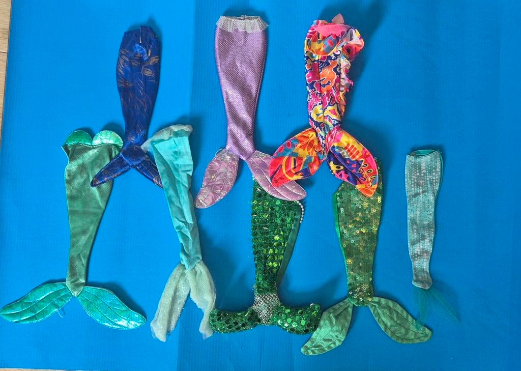 Barbie Zeemeermin Staarten 5 stuks, Ophalen of Verzenden, Gebruikt, Barbie