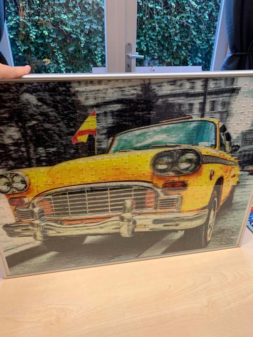 Ingelijste 3D Puzzel New York Taxi, Hobby en Vrije tijd, Denksport en Puzzels, Zo goed als nieuw, Legpuzzel, Ophalen of Verzenden