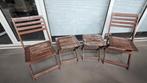 Ikea Applaro 2x klapstoel en 2x bijzettafel/kruk, Tuin en Terras, Tuinstoelen, Ophalen, Gebruikt, Hout