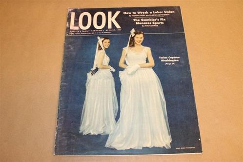 Zeldzaam vintage magazine - Look - April 1947 !!, Verzamelen, Tijdschriften, Kranten en Knipsels, Tijdschrift, 1940 tot 1960, Ophalen of Verzenden