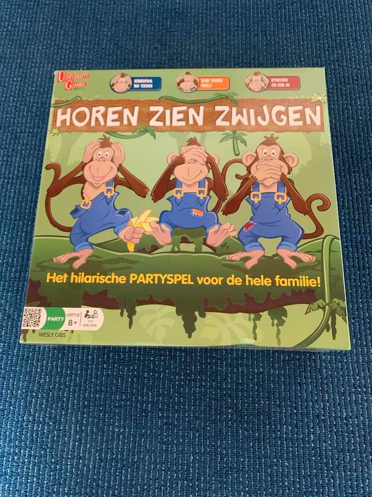 Horen Zien Zwijgen Bordspel zo goed als nieuw, Hobby en Vrije tijd, Gezelschapsspellen | Bordspellen, Zo goed als nieuw, Drie of vier spelers