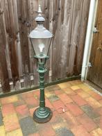 Groene Tuinlampen Set met Koperen Kap, Tuin en Terras, Ophalen, Gebruikt