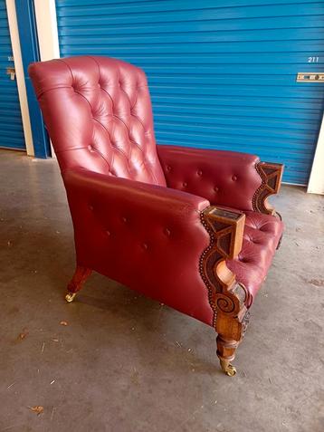 Antieke Engelse Chesterfield Fauteuil Ca.1920  beschikbaar voor biedingen