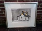 Ets Pinguïns 3/25 José Geertzen Visser, Antiek en Kunst, Kunst | Etsen en Gravures, Ophalen