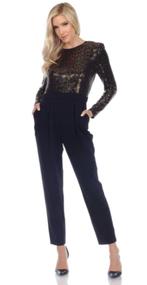 Joseph Ribkoff prachtige zwart/goude chique jumpsuit mt M, Kleding | Dames, Jumpsuits, Maat 38/40 (M), Overige kleuren, ., Joseph Ribkoff