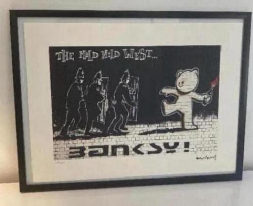 BANKSY : lithografie met certificaat, Antiek en Kunst, Kunst | Litho's en Zeefdrukken, Ophalen of Verzenden