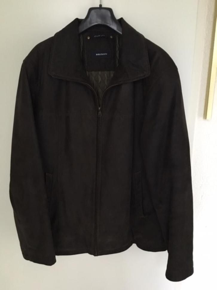Brixon leren jas maat 52, Kleding | Heren, Jassen | Winter, Zo goed als nieuw, Maat 52/54 (L), Bruin, Ophalen of Verzenden