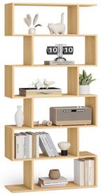 VASAGLE LBC061T70 BOEKENKAST / RUIMTEVERDELER MET 6 NIVEAUS, Met plank(en), Nieuw, Minder dan 25 cm, 150 tot 200 cm