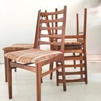 Vintage ladder eetkamerstoelen '70s stof, Ophalen, Zo goed als nieuw, Vier, DeVintagerie