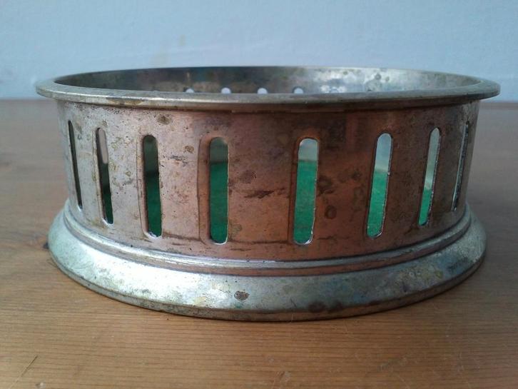 Antieke silverplate flessenhouder uit Engeland 10,7 cm., Antiek en Kunst, Antiek | Woonaccessoires, Ophalen of Verzenden