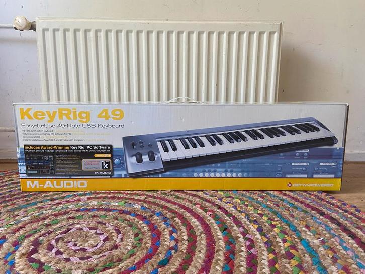 Niuew in verpakking - M-Audio KeyRig 49 USB Keyboard + MIDI, Muziek en Instrumenten, Keyboards, Nieuw, 49 toetsen, Overige merken