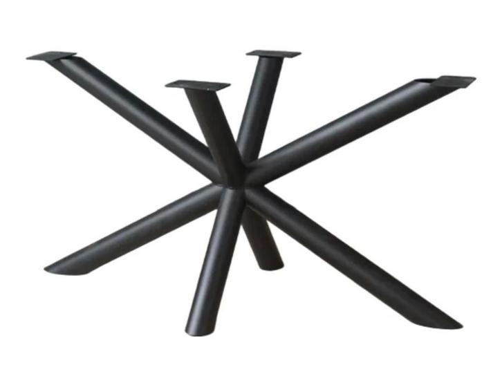 Matrix middenpoot kruispoot met rond buis buizen poot ZWART, Huis en Inrichting, Tafelonderdelen, Zo goed als nieuw, 50 tot 100 cm