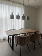 Complete Eethoek met Lampen, Tafel en Stoelen, Huis en Inrichting, Lampen | Hanglampen, Ophalen, Zo goed als nieuw, Glas, Minder dan 50 cm