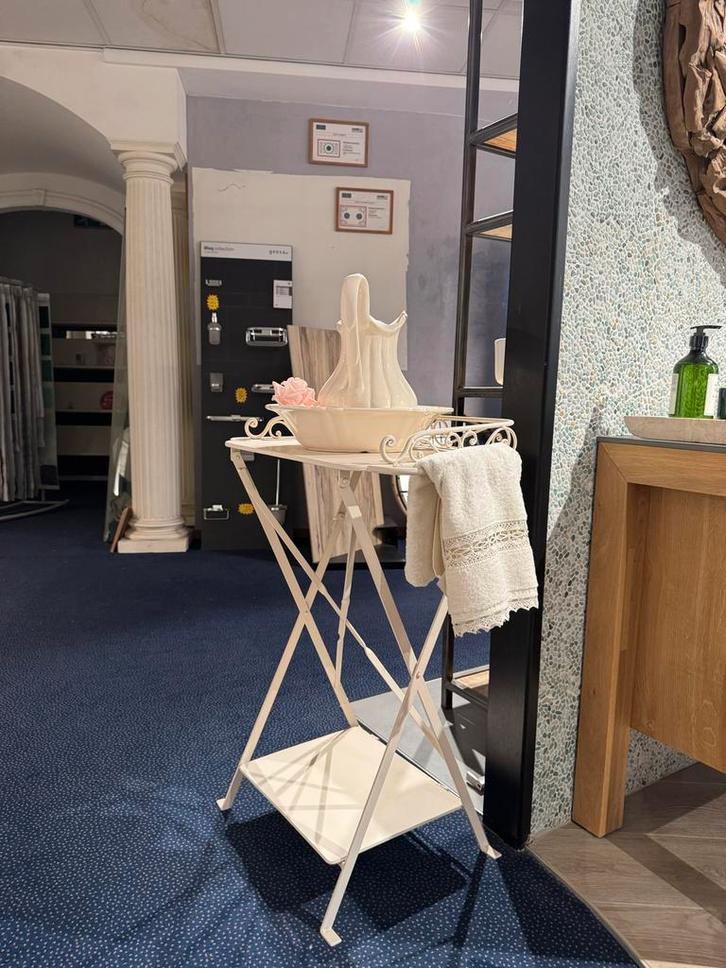 Ouderwets lampetstel met standaard - showroommodel, Huis en Inrichting, Badkamer | Badkamermeubels, Zo goed als nieuw, Overige typen