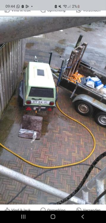 mobiele compressor 8 bar en Hogedruk Honda (€2000) beschikbaar voor biedingen