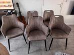 5 eetkamerstoelen, Huis en Inrichting, Stoelen, Ophalen, Hout, Bruin, Zo goed als nieuw