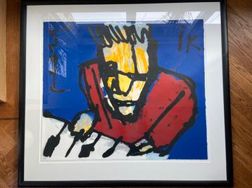 Herman Brood - IK Pianist -70 maal 60 -Zeefdruk in lijst beschikbaar voor biedingen