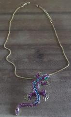 ketting met hanger bling bling, Overige materialen, Ophalen of Verzenden, Zo goed als nieuw, Zilver