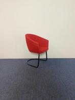 8 x Design vergaderstoel Artifort Megan - rood/zwart, Ophalen, Gebruikt, Stof, Vijf, Zes of meer stoelen