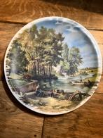 Wandbord met schilderij van JC Hunnik, Antiek en Kunst, Antiek | Wandborden en Tegels, Ophalen of Verzenden