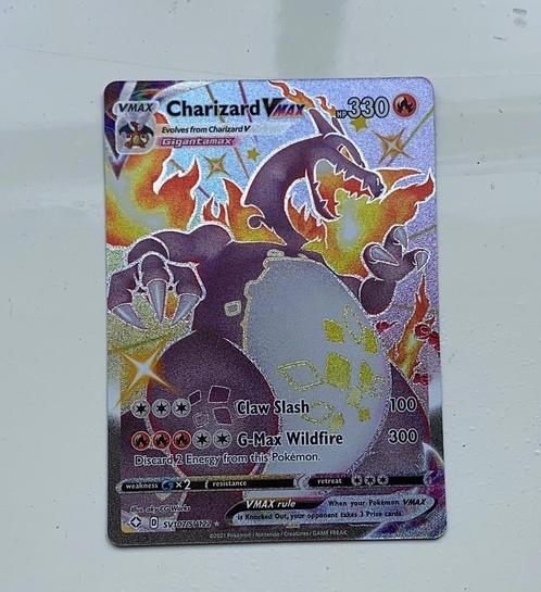 Pokémon kaart Charizard Vmax Shiny, Hobby en Vrije tijd, Verzamelkaartspellen | Pokémon, Zo goed als nieuw, Losse kaart, Foil