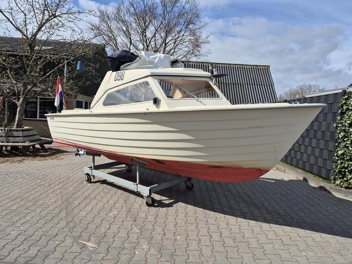 Noorse Sloep Fjord 505 met zgan Honda BF10, Watersport en Boten, Sloepen, Gebruikt, Polyester