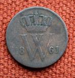 1 cent 1861, Ophalen of Verzenden, Koning Willem III, 1 cent, Losse munt