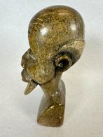 Afrikaans stenen beeldje – Shona stijl – handgesneden –16 cm, Ophalen of Verzenden