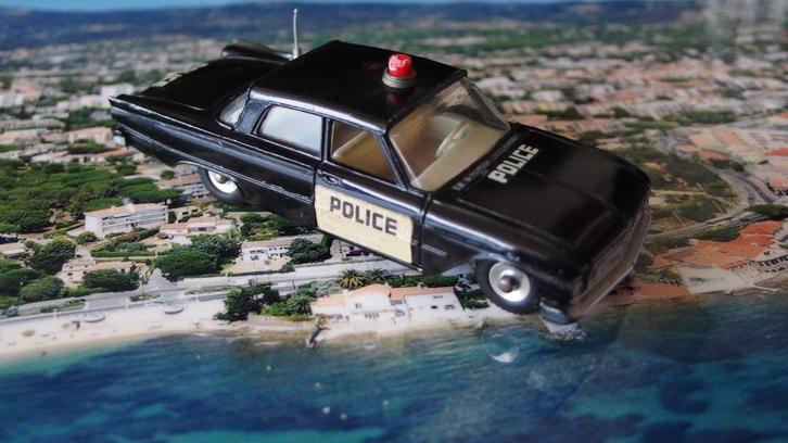 Dinky Toys Ford Fairline Police nummer 258, 1962-1966, Hobby en Vrije tijd, Modelauto's | 1:43, Zo goed als nieuw, Auto, Dinky Toys