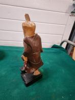 houten beeld houtsnijwerk monnik, Ophalen of Verzenden