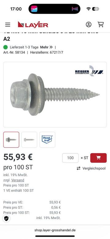 RP-T2 staalplaat schroeven 100stuks beschikbaar voor biedingen