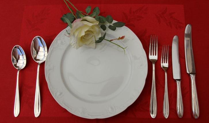 Keltum model P3 Chantal, verzilverde bestekdelen, Antiek en Kunst, Antiek | Bestek, Ophalen of Verzenden