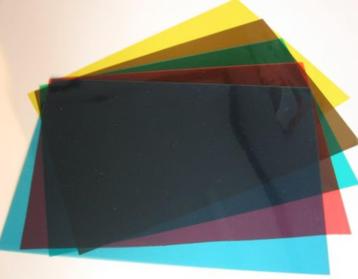 Sheets gekleurd, of transparant. beschikbaar voor biedingen